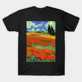 STUNNING POPPY FIELD VAN GOGH STYLE T-Shirt